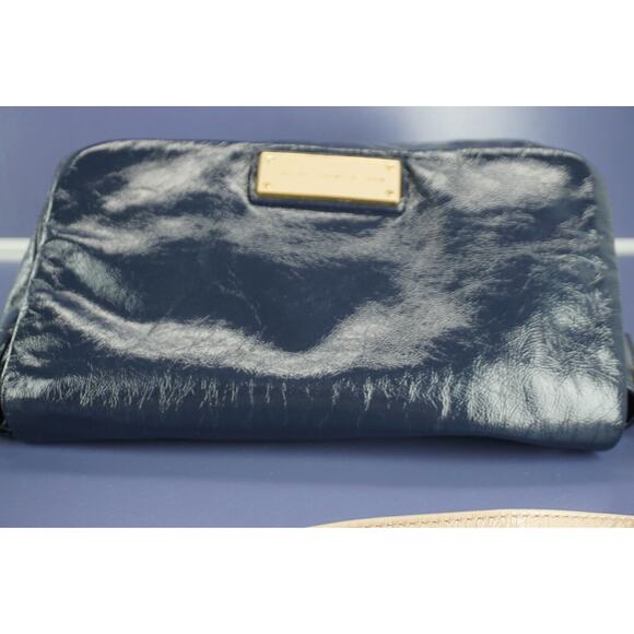 Marc Jacobs by Blue Patent Lea Shoulder Crossbody Flap Bag - Picture 2 of 11